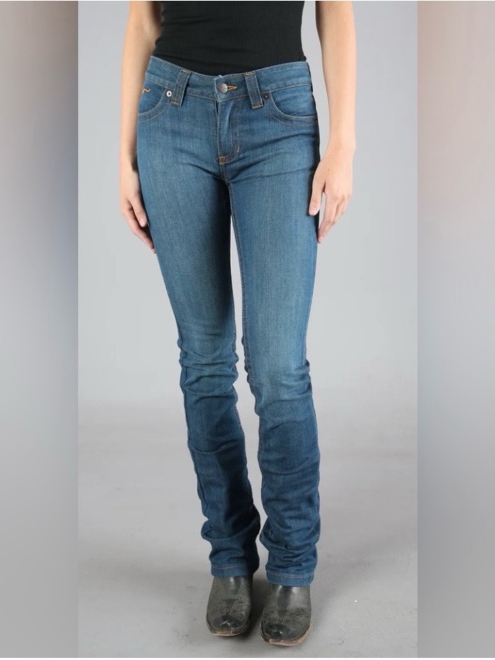 Kimes Ranch Betty Mid-Rise Bootcut Western Denim Jeans Blue Size 4x32